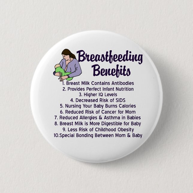 Breastfeeding Benefits Button (Front)