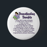 Breastfeeding Benefits Button<br><div class="desc">With this product,  you will never have to defend your decision to breastfeed again. Breast milk is best,  so nurse your baby and educate others on the benefits.</div>