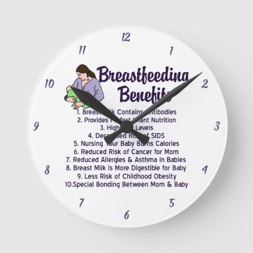 Breastfeeding Benefits Lactation Consultant Office Round Clock