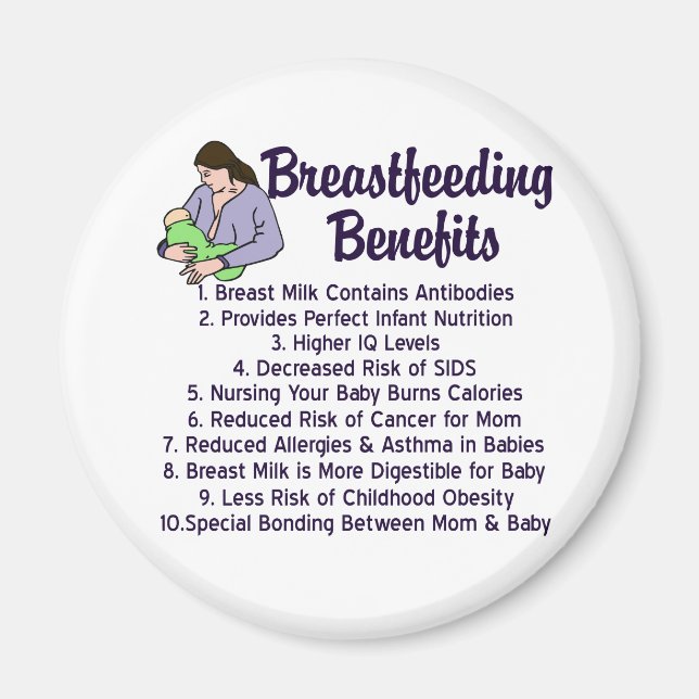 Breastfeeding Benefits Magnet (Front)