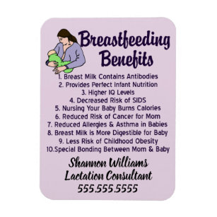 Breastfeeding Benefits Top 10 Reasons for Nursing Magnet