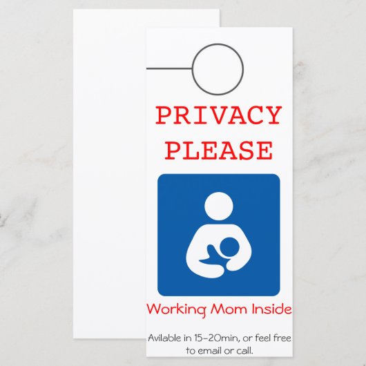 Breastfeeding Doorhanger (Front/Back)