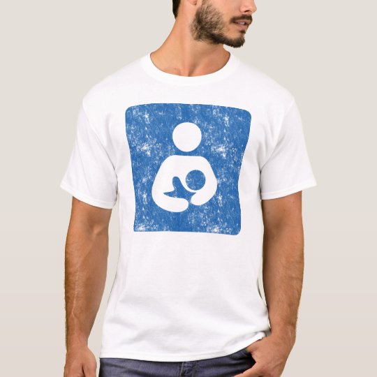 Breastfeeding Icon Letterpress Style Texture T-Shirt