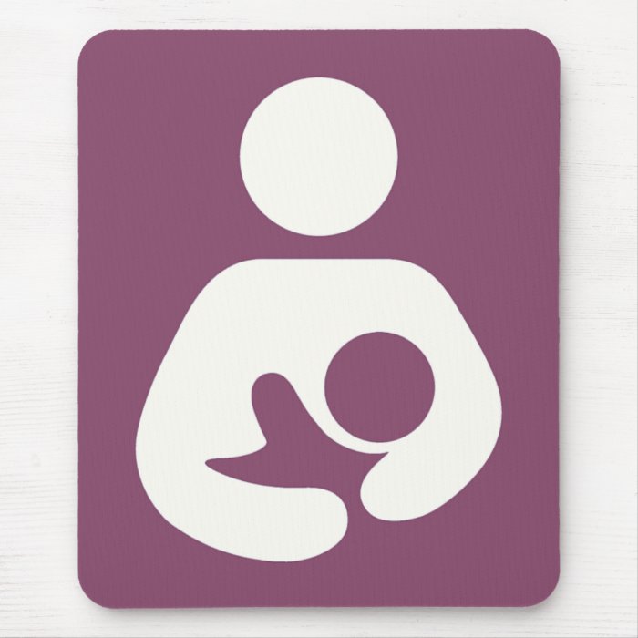 Breastfeeding Icon   Mauve Mouse Pads