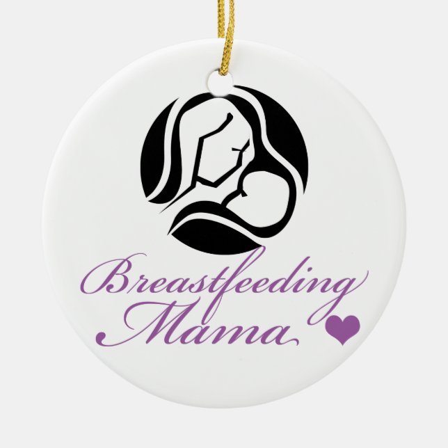 Breastfeeding Mama Ceramic Ornament (Front)