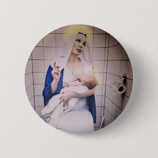 Breastfeeding Mary Pinback Button