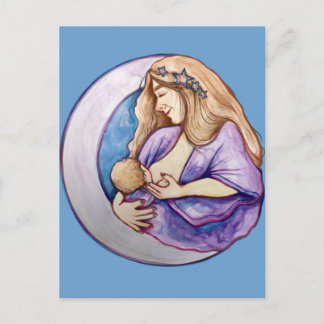 Breastfeeding Mother Newborn Breastfed Mothering   Postcard