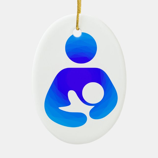 Breastfeeding / Nursing Icon Ceramic Ornament (Front)