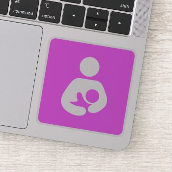 Breastfeeding / Nursing Symbol (pink) Sticker by TerryBain at Zazzle