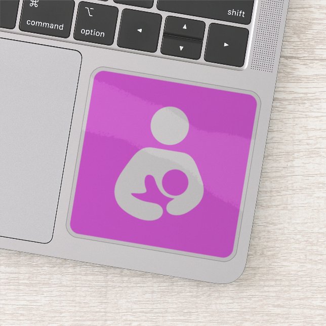 Breastfeeding / Nursing Symbol (Pink) Sticker (Detail)