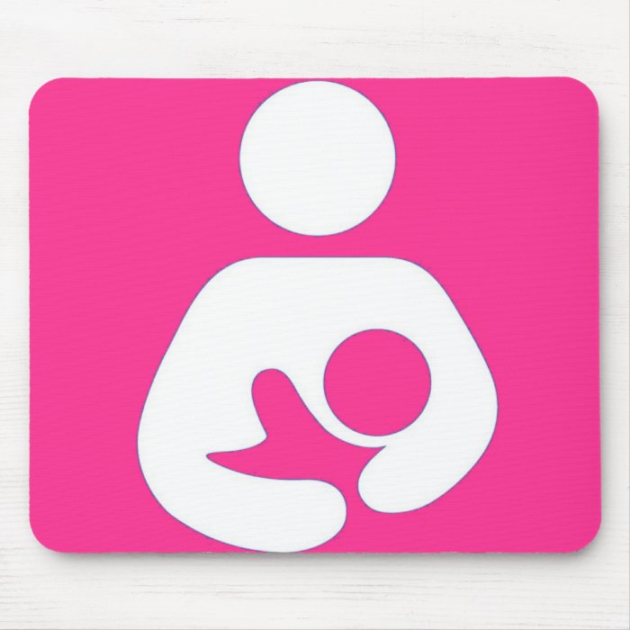 breastfeeding / Nursing Symbol Strawberry Mouse Pad