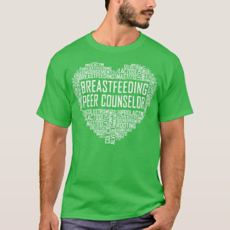 Breastfeeding Peer Counselor Heart T-Shirt