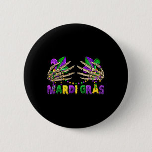 Breasthirt Mardi Gras 2025 Shirt Funny Beads Outli Button