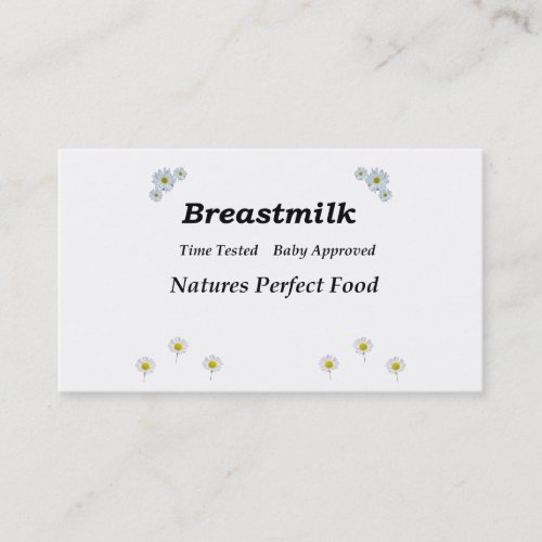 Breastmilk Natures Perfect Food Business Card