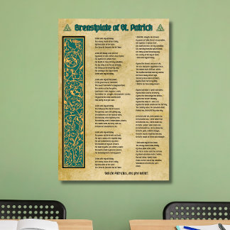 Breastplate of St. Patrick Prayer Poster