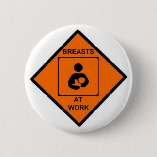 breasts at work pinback button