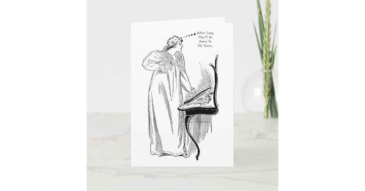 Breasts Drooping Down - Getting Older Greeting Card