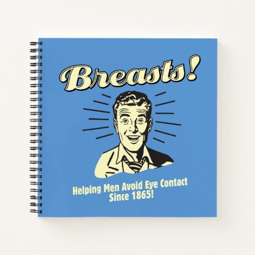 Breasts Helping Avoid Eye Contact Notebook