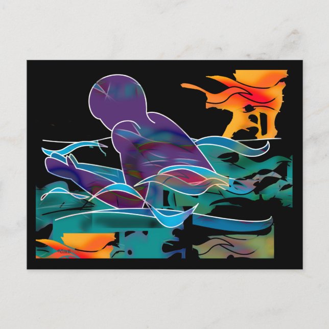 Breaststroke Cutout Postcard (Front)