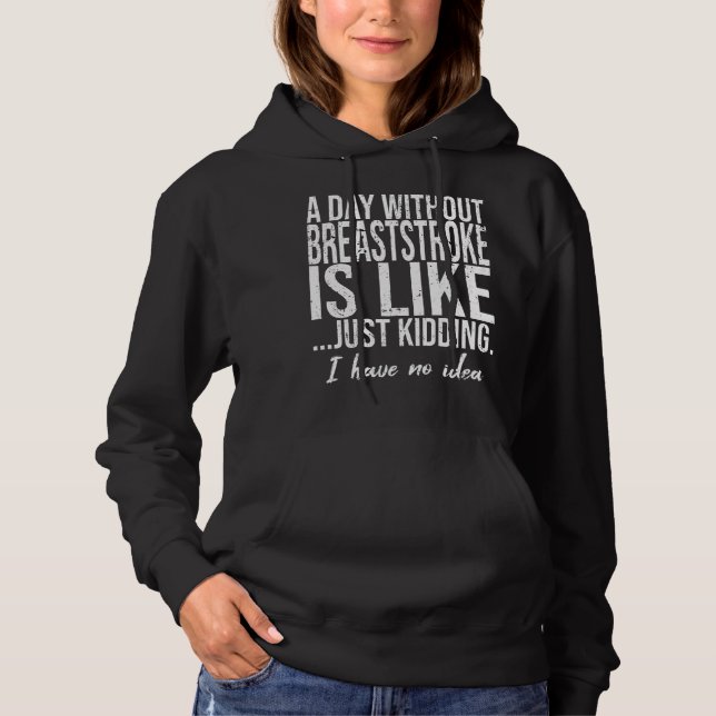 Breaststroke funny sports gift hoodie (Front)