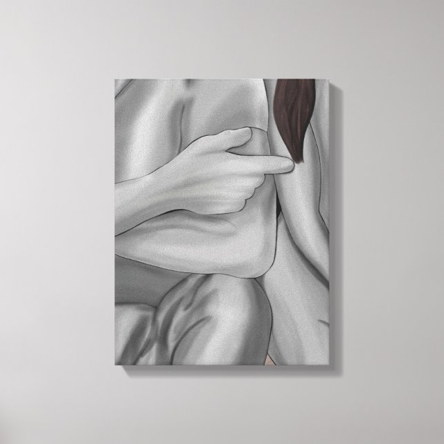 Breath Before Touch II – A Pause in Time Canvas Print (Front)
