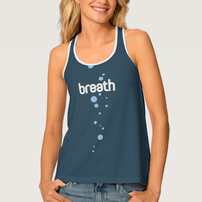 Breath Blue Racerback Tank  (Front)