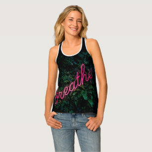 Breath Curved Word Art Street 3D Art Vintage Signa Tank Top