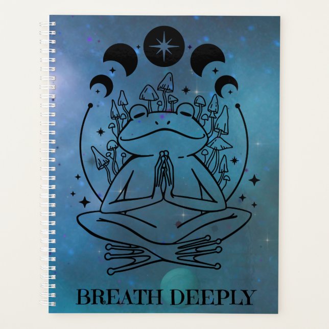 Breath Deeply Yoga Frog Planner (Front)
