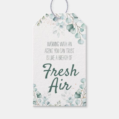 Breath of Fresh Air Real Estate Pop By Gift Tags