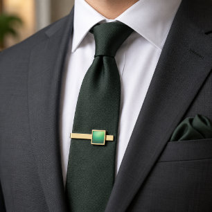 Breath of Jade Gold Finish Tie Bar