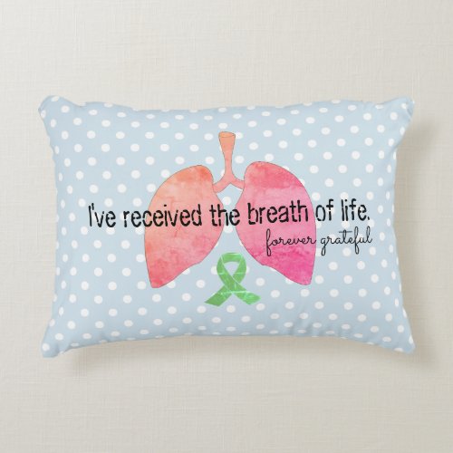 Breath of Life Lung Transplant Accent Pillow