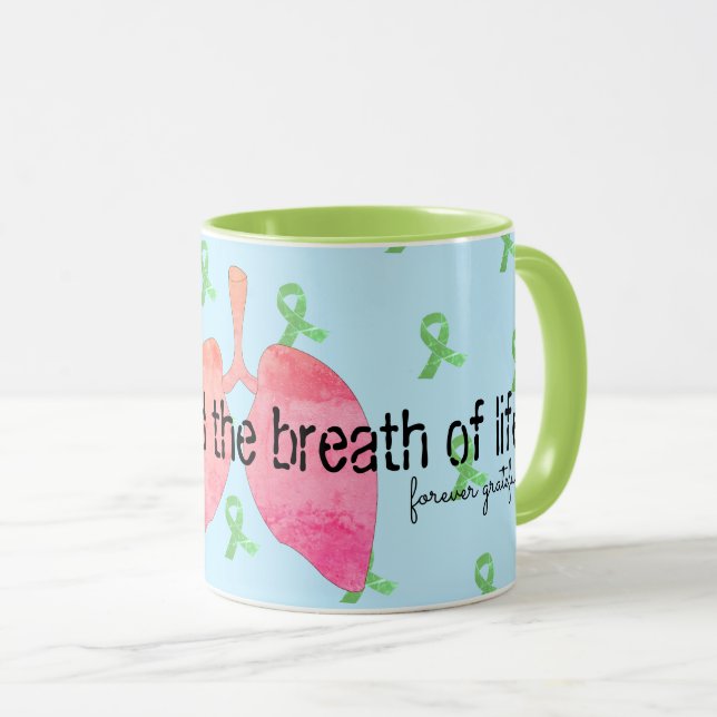 Breath of Life Lung Transplant Coffee Mug (Front Right)