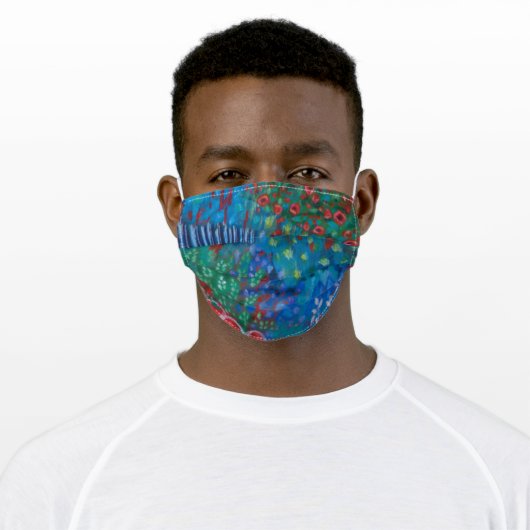 "Breath of Summer Days" Adult Cloth Face Mask (Worn)