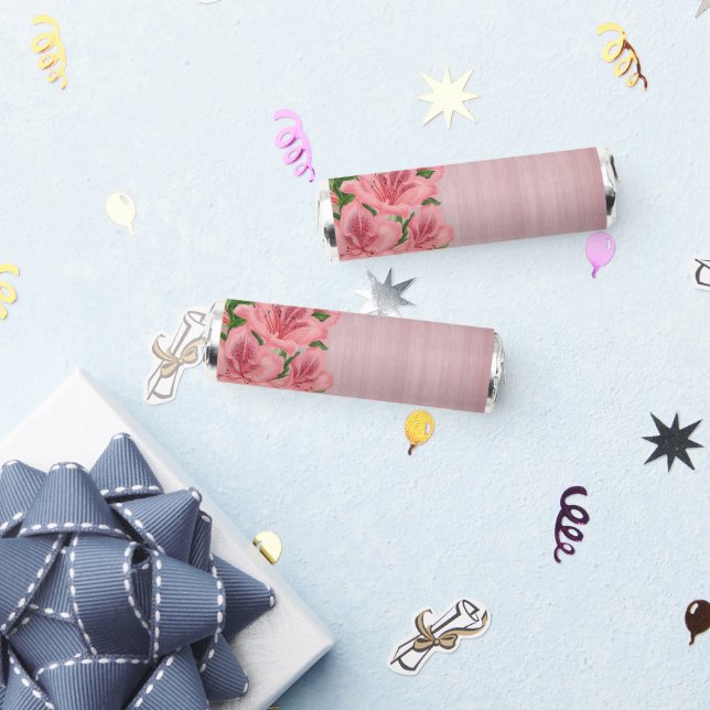 Breath Savers Mint Favor Floral Pink  (Party)