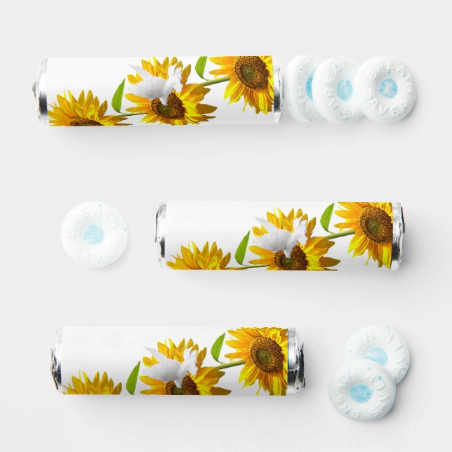 Breath Savers Mint Favor Sunflower White Dove (Assorted)
