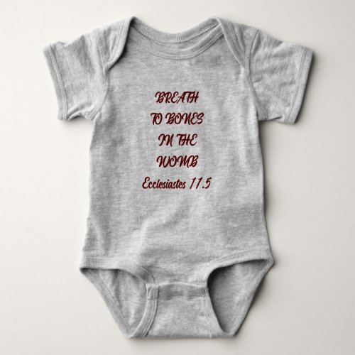 Breath To Bones In The Womb Babys Bodysuit Jersey