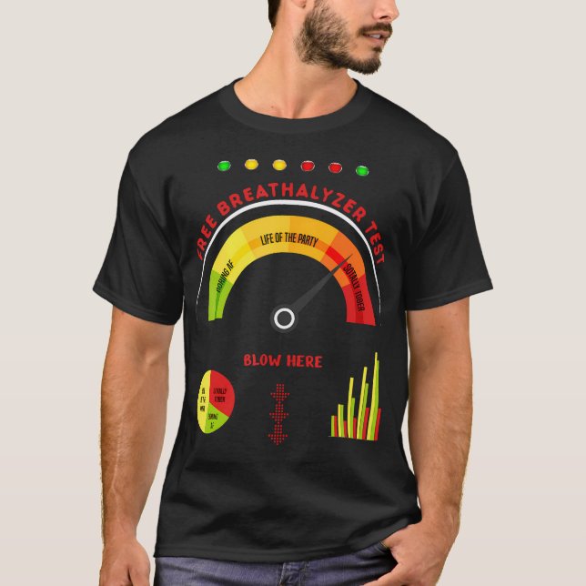 Breathalyzer Adult Halloween Costume For Men And W T-Shirt (Front)