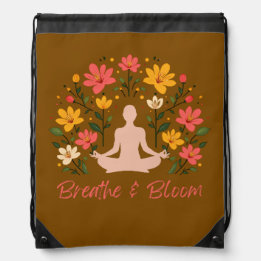 Breathe and Bloom Yoga Floral Backpack