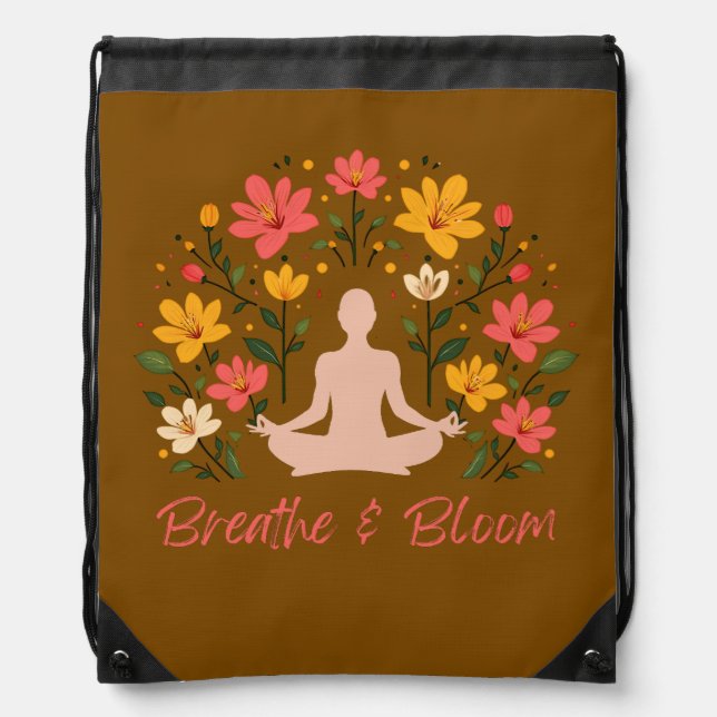 Breathe and Bloom Yoga Floral Backpack