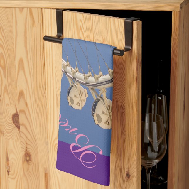 Breathe and do Yoga Las Vegas Style Kitchen Towel (Thirds Fold)