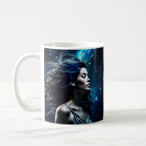 Breathe and Release  Beautiful Ethereal Woman Coffee Mug