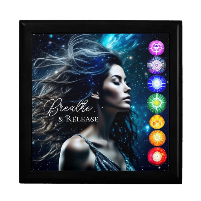 Breathe and Release | Beautiful Ethereal Woman Gift Box (Front)