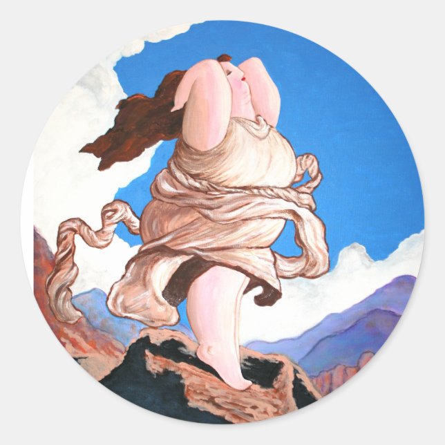 Breathe...and unlock the Goddess within! Classic R Round Sticker (Front)