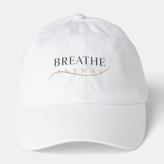 Breathe Anyway – Stress Awareness Minimal Yellow Hat