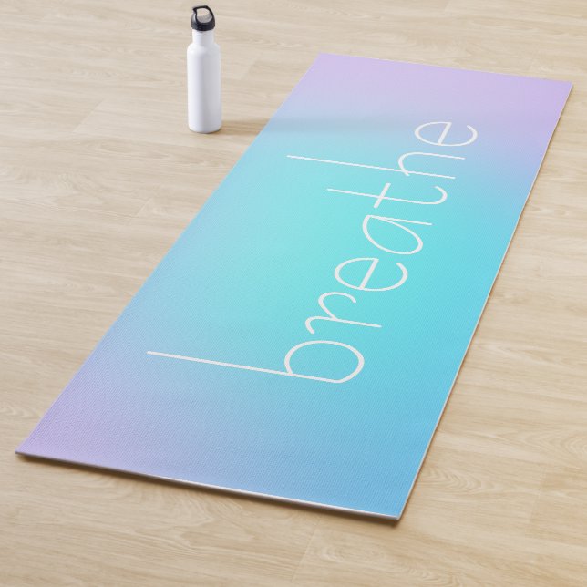 Breathe Aqua and Lavender Gradient Yoga Mat (In Situ)
