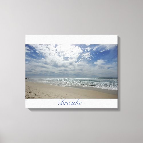 Breathe at the Beach Cardiff CA Canvas Print