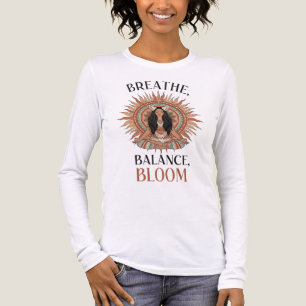 Breathe Balance Bloom – Bohemian Sun Yoga Art Tri-Blend Shirt