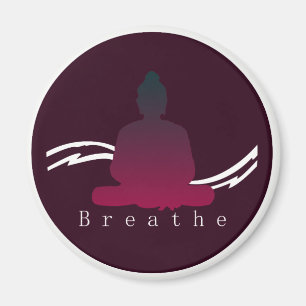 "Breathe" Beautiful Buddha Magnet. Magnet
