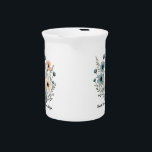 Breathe Bloom Begin Floral Beverage Pitcher<br><div class="desc">Pour calm and beauty into your everyday rituals with this elegant porcelain pitcher from the Whispers of Resilience collection by Luntry Home & Heart. Featuring a wraparound design of hand-illustrated anemone flowers in china blue, blush, cream, and sage, this pitcher pairs vintage botanical charm with the gentle affirmation: “Breathe. Bloom....</div>