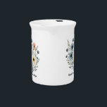 Breathe Bloom Begin Floral Beverage Pitcher<br><div class="desc">Pour calm and beauty into your everyday rituals with this elegant porcelain pitcher from the Whispers of Resilience collection by Luntry Home & Heart. Featuring a wraparound design of hand-illustrated anemone flowers in china blue, blush, cream, and sage, this pitcher pairs vintage botanical charm with the gentle affirmation: “Breathe. Bloom....</div>